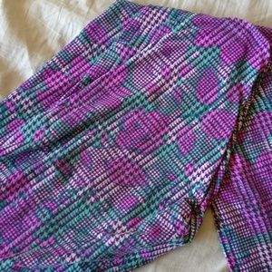 Pink & Green Lularoe TC leggings